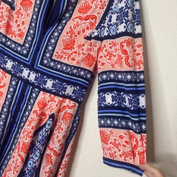 Eliza J Dress Womens Size 10 Bohemian Paisley Print Handkerchief Asymmetrical Co - Picture 8 of 16